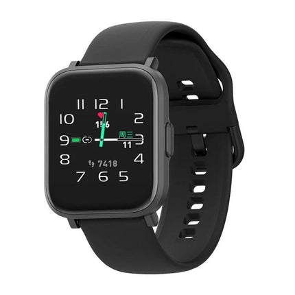 Versatile Smart Watch for Daily Health and Activity Tracking – black fitness smartwatch showing step count, time, and blood oxygen icons