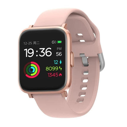 Versatile Smart Watch for Daily Health and Activity Tracking - rose gold smartwatch showing time, activity rings, steps, SpO2 and long battery for everyday use