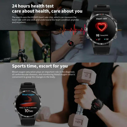 HAMTOD 1.6 Inch Waterproof Smartwatch for Calls and Daily Fitness Monitoring