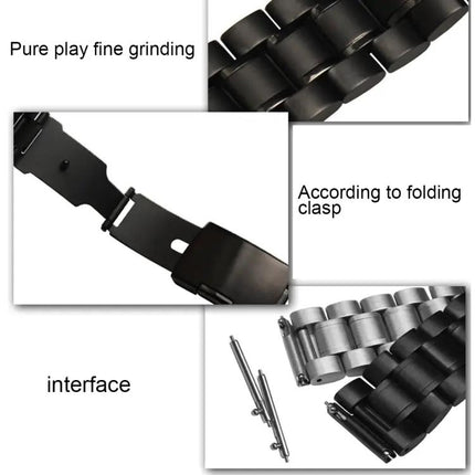 Fitbit Blaze Steel Watch Band Butterfly Buckle 3 Bead