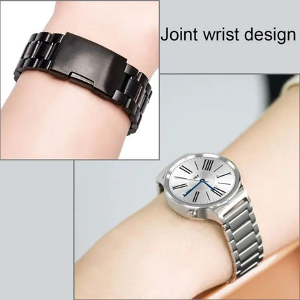 22mm Three Flat Buckle For Samsung Gear S2 Classic Smart Watch Butterfly Buckle 3 Beads Stainless Steel Watchband