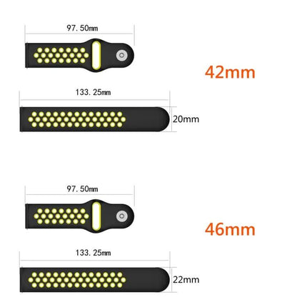 Double Color Silicone Watch Band For Galaxy Watch 42mm