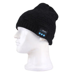 Knitted Bluetooth Beanie Hat with Mic - Cozy Winter Headset for All Ages