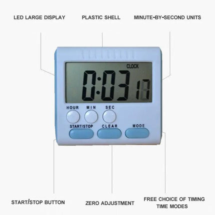Kitchen Timer With Magnetic Backing Digital Alarm Clock