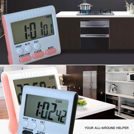 Kitchen Timer With Magnetic Backing Digital Alarm Clock