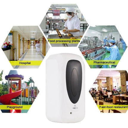 Automatic Touch-Free Dispenser for Daily Home Sanitizing Routines white motion-activated sanitizer near sinks and workstations