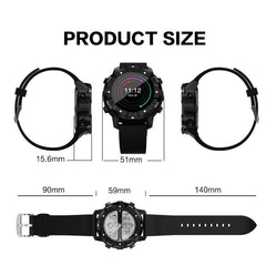 S3 1.39-Inch Bluetooth Smart Watch with OLED Display, IP67 Waterproof, Heart Rate Monitor, GPS Navigation, and SIM Card Support for Android and iOS