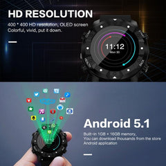 S3 1.39-Inch Bluetooth Smart Watch with OLED Display, IP67 Waterproof, Heart Rate Monitor, GPS Navigation, and SIM Card Support for Android and iOS