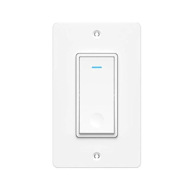 Wireless Touch Wall Switch for Smart Home Lighting, US Plug - white single-gang touch light switch with blue indicator