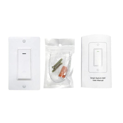 Wireless Touch Wall Switch for Smart Home Lighting, US Plug - white touch switch with screws wire connector and user manual