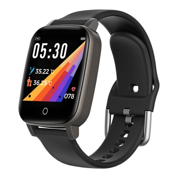 Montre de sport intelligente avec mesure de la température corporelle T1, écran de 1,3 pouces, étanchéité IP67, prise en charge de la surveillance automatique de la température et de la fréquence cardiaque / surveillance du sommeil / rappel de sédentarité