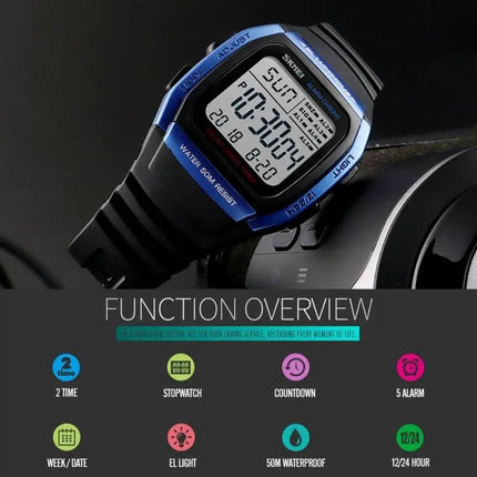 SKMEI Fashionable Waterproof Digital Watch for Outdoor Activities | Syndmart