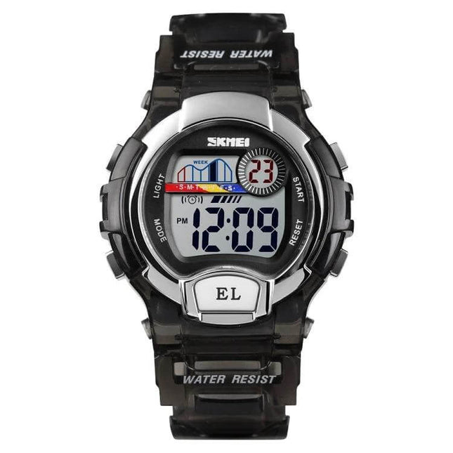 SKMEI Women's Transparent Digital Watch for Everyday Wear black transparent case digital display waterproof