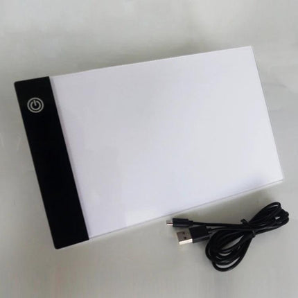 A5 Acrylic Sketch Board for Drawing and Tracing showing slim LED acrylic surface with USB cable for tracing and drawing