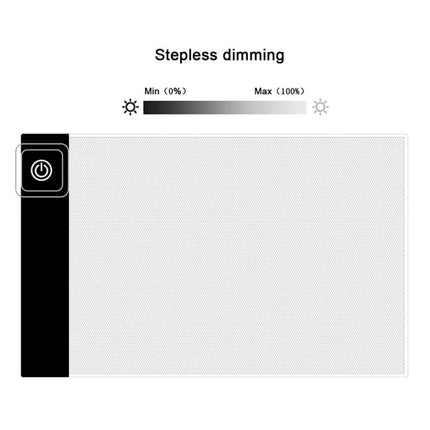 A5 Acrylic Sketch Board for Drawing and Tracing light pad with stepless dimming and power button for tracing and drawing