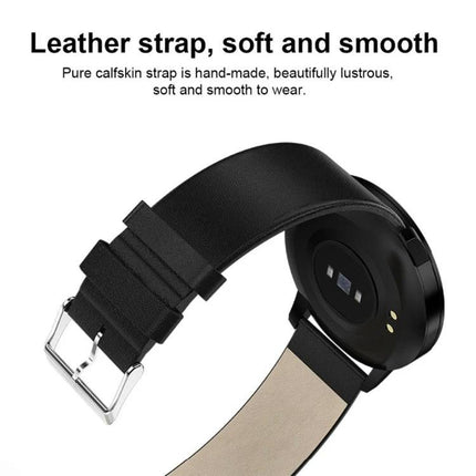 Keep track of daily activities with a practical smartwatch leather calfskin strap, soft and smooth, compatible with iOS and Android