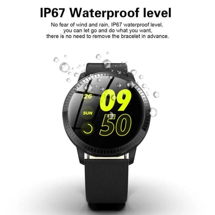 Keep track of daily activities with a practical smartwatch, IP67 waterproof black smartwatch displaying steps and sleep alerts