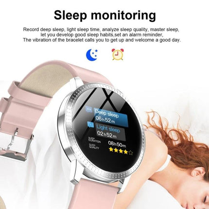 Keep track of daily activities with a practical smartwatch showing sleep monitoring screen and pink strap