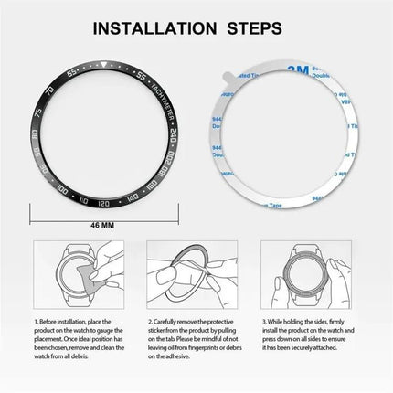 Steel Protective Frame Case For Galaxy Watch 46mm Durable