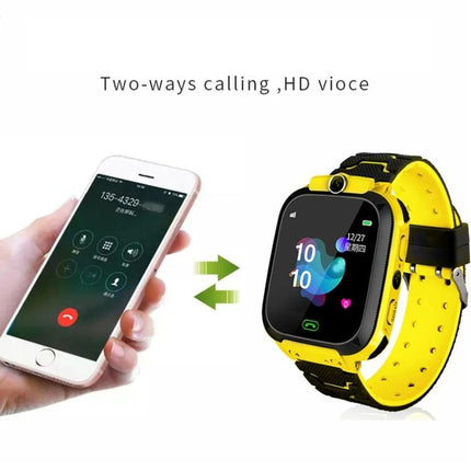 Children's Smartwatch for Everyday Kid Safety Monitoring - yellow kids smartwatch with app two-way calling and location tracking