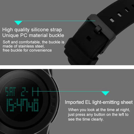 Montre numérique étanche SKMEI pour homme, conçue pour une utilisation en extérieur