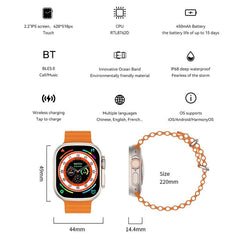 WIWU SW01 Ultra 1.9" IPS Waterproof Smart Watch with Heart Rate and Fitness Tracking