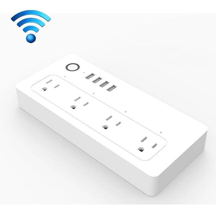 WiFi Smart Power Plug with Remote Control and Timer Feature white 3-outlet surge strip with USB ports and app scheduling