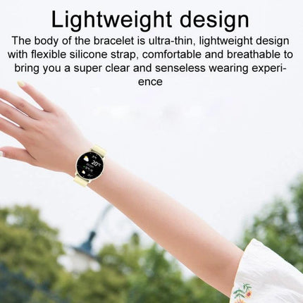 Steel Band Smart Watch for Everyday Health and Activity Tracking shown on wrist with lightweight steel band and clear round display during a walk