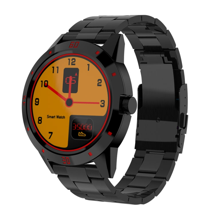 Montre intelligente N6 1,3 pouces écran TFT MTK2502C Bluetooth4.0, bracelet de montre en acier inoxydable, support moniteur de fréquence cardiaque et podomètre et moniteur de sommeil et rappel de sédentarité