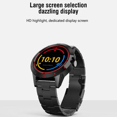 N6 Bluetooth Smart Watch with Heart Rate Monitor and Pedometer - 1.3" TFT Screen, Stainless Steel Band