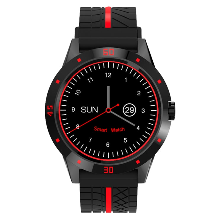 Montre intelligente N6 1,3 pouces écran TFT MTK2502C Bluetooth4.0, bracelet de montre en silicone, support moniteur de fréquence cardiaque et podomètre et moniteur de sommeil et rappel de sédentarité