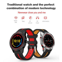 N6 Bluetooth Smartwatch with Heart Rate Monitor and Pedometer - 1.3 Inch TFT Display, Silicone Band