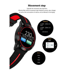 N6 Bluetooth Smartwatch with Heart Rate Monitor and Pedometer - 1.3 Inch TFT Display, Silicone Band