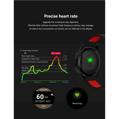 N6 Bluetooth Smartwatch with Heart Rate Monitor and Pedometer - 1.3 Inch TFT Display, Silicone Band