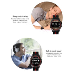 N6 Bluetooth Smartwatch with Heart Rate Monitor and Pedometer - 1.3 Inch TFT Display, Silicone Band