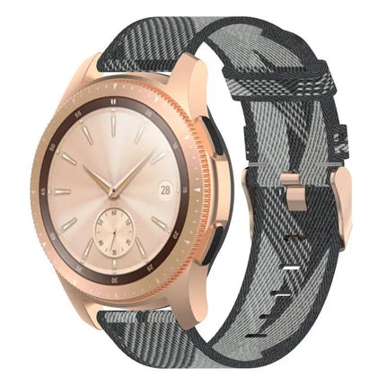 20mm Nylon Stripe Watch Band For Galaxy Watch 42mm