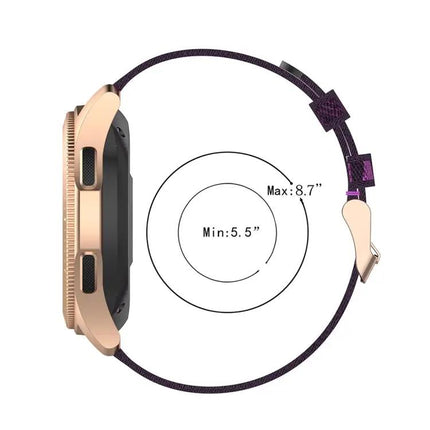 20mm Nylon Stripe Watch Band For Galaxy Watch 42mm