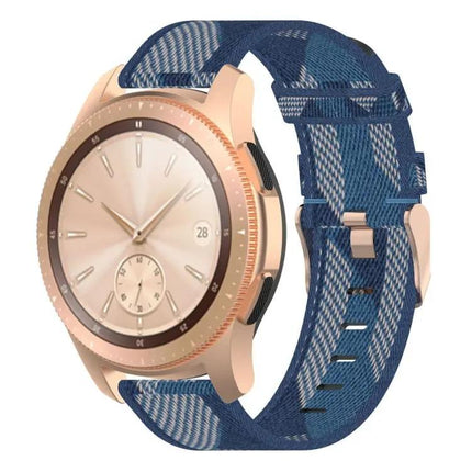 20mm Nylon Stripe Watch Band For Galaxy Watch 42mm