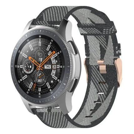 22mm Stripe Nylon Watch Band For Galaxy Watch 46mm