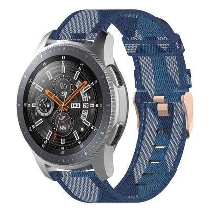 22mm Stripe Nylon Watch Band For Galaxy Watch 46mm