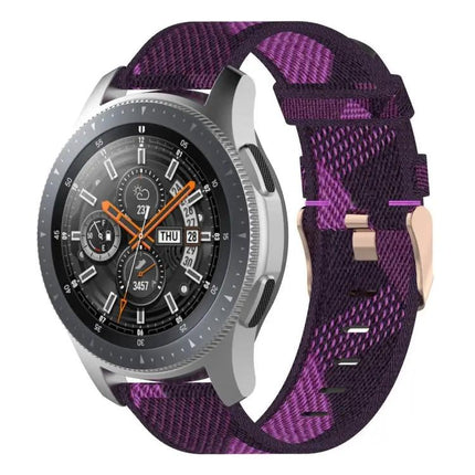 22mm Stripe Nylon Watch Band For Galaxy Watch 46mm
