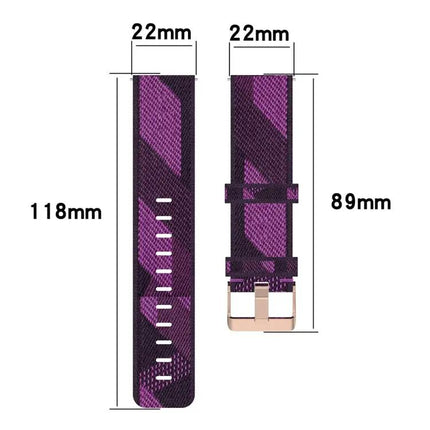 22mm Stripe Nylon Watch Band For Galaxy Watch 46mm
