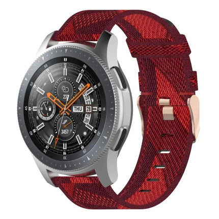 22mm Stripe Nylon Watch Band For Galaxy Watch 46mm