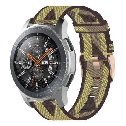22mm Stripe Nylon Watch Band For Galaxy Watch 46mm