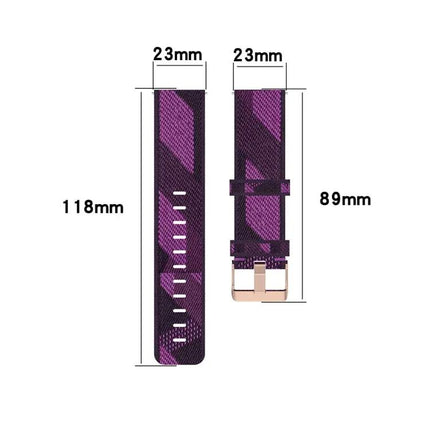 23mm Nylon Watch Band for Fitbit Versa, Versa Lite, Versa 2