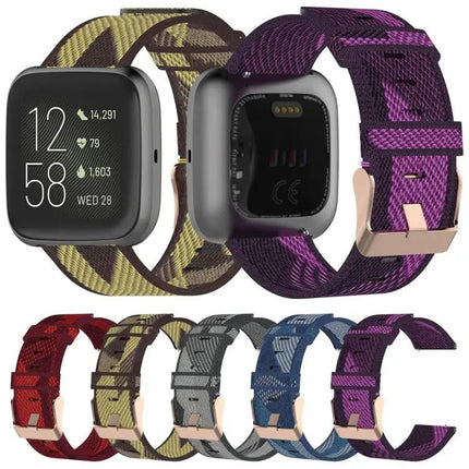 23mm Nylon Watch Band for Fitbit Versa, Versa Lite, Versa 2
