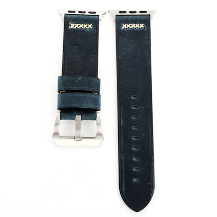 Retro XX Pattern Leather Band for Apple Watch 42-49mm
