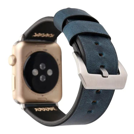 Retro XX Pattern Leather Band for Apple Watch 42-49mm
