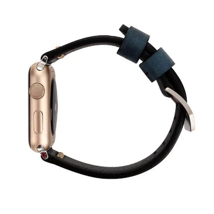 Retro XX Pattern Leather Band for Apple Watch 42-49mm