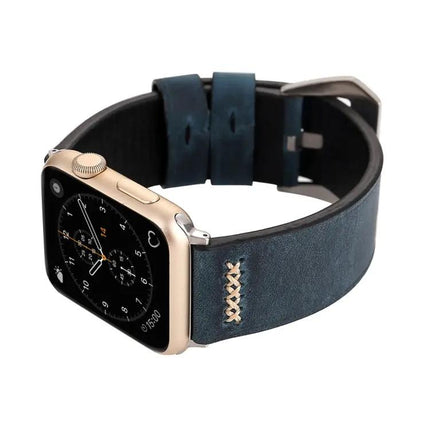 Retro XX Pattern Leather Band for Apple Watch 42-49mm